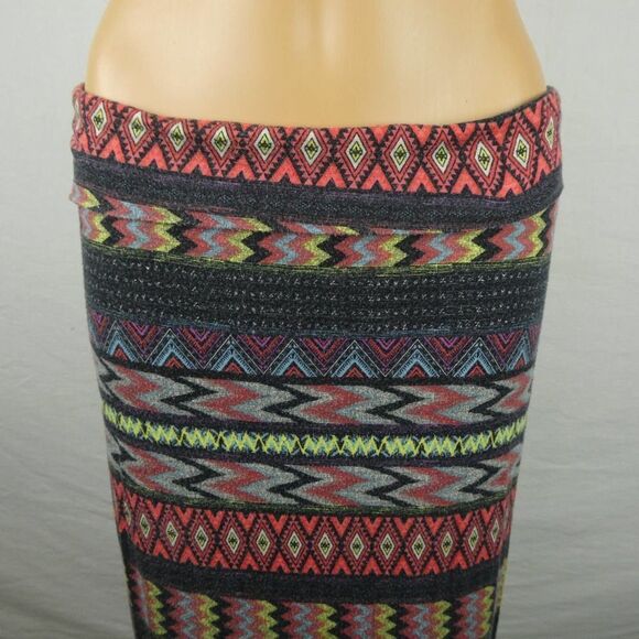 Coin 1804 Maxi Skirt Boho Festival Western Southwestern Print Side Slits Medium - Picture 2 of 8